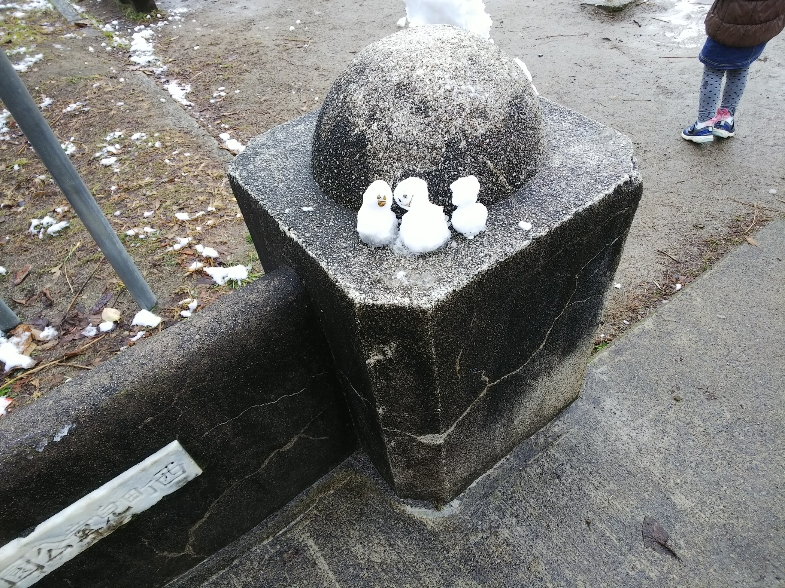 京都の雪遊び